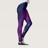 Paarse en Blauwe Galaxy Print Leggings (Rechts)