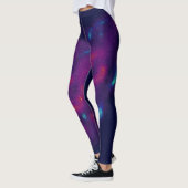 Paarse en Blauwe Galaxy Print Leggings (Links)