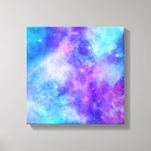 Paarse en Blauwe Galaxy Space Abstract Canvas Afdruk (Voorkant)