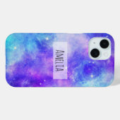 Paarse en Blauwe Galaxy Space Abstract Case-Mate iPhone Case (Achterkant (horizontaal))