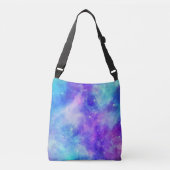 Paarse en Blauwe Galaxy Space Abstract Crossbody Tas (Voorkant)