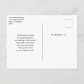 Paarse en Blauwe Galaxy Space Abstract Dank u Briefkaart (Achterkant)