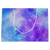 Paarse en Blauwe Galaxy Space Abstract Groot Cadeauzakje (Voorkant)
