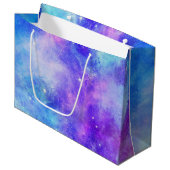 Paarse en Blauwe Galaxy Space Abstract Groot Cadeauzakje (Voorkant Gekanteld)