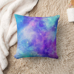 Paarse en Blauwe Galaxy Space Abstract Kussen