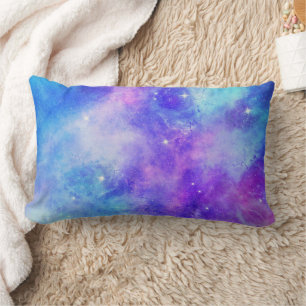 Paarse en Blauwe Galaxy Space Abstract Kussen