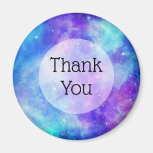 Paarse en Blauwe Galaxy Space Abstract Magneet