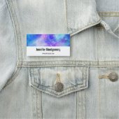 Paarse en Blauwe Galaxy Space Abstract Naamplaatje (In situ)