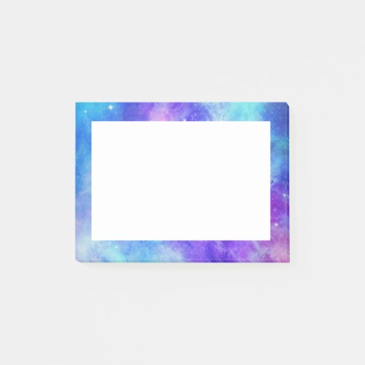 Paarse en Blauwe Galaxy Space Abstract Post-it® Notes (Voorkant)