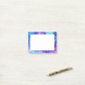 Paarse en Blauwe Galaxy Space Abstract Post-it® Notes (Op bureau)