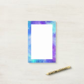 Paarse en Blauwe Galaxy Space Abstract Post-it® Notes (Op bureau)