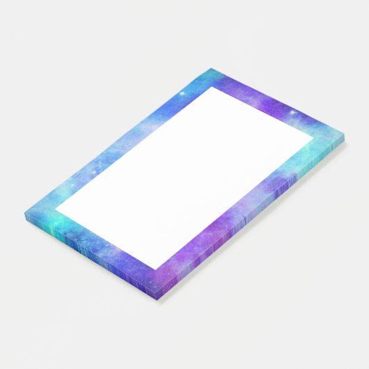 Paarse en Blauwe Galaxy Space Abstract Post-it® Notes (Schuin)