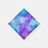 Paarse en Blauwe Galaxy Space Abstract Servet (Hoek)