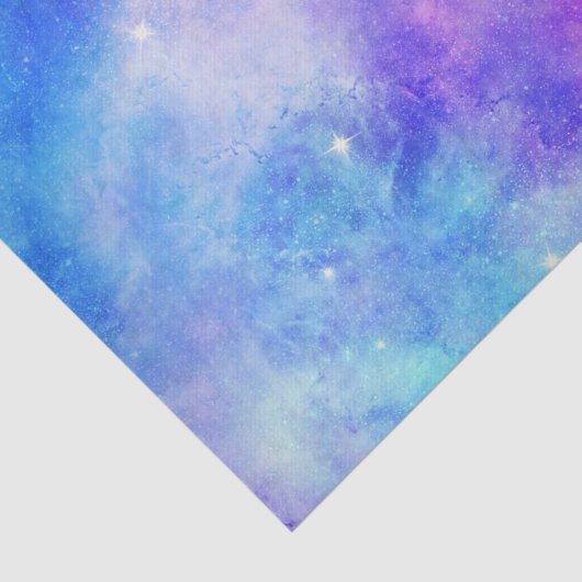 Paarse en Blauwe Galaxy Space Abstract Tissuepapier (Detail)