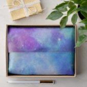 Paarse en Blauwe Galaxy Space Abstract Tissuepapier (Geschenk)