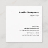 Paarse en Blauwe Galaxy Space Abstract Vierkante Visitekaartje (Achterkant)