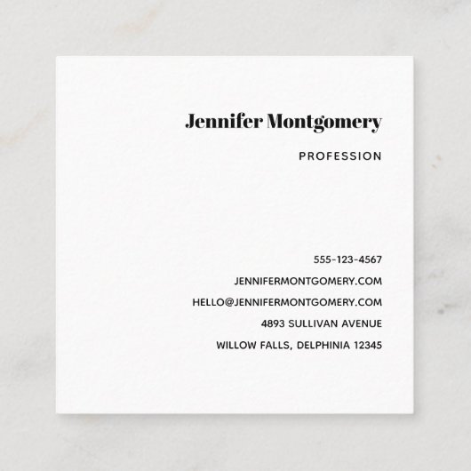 Paarse en Blauwe Galaxy Space Abstract Vierkante Visitekaartje (Achterkant)