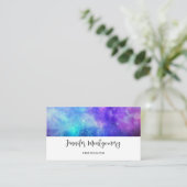 Paarse en Blauwe Galaxy Space Abstract Visitekaartje (Staand voorkant)