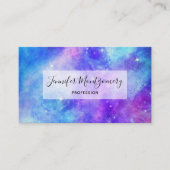 Paarse en Blauwe Galaxy Space Abstract Visitekaartje (Voorkant)