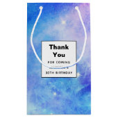 Paarse en Blauwe Galaxy Space Verjaardag Bedankt Klein Cadeauzakje (Achterkant)