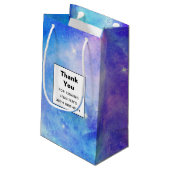 Paarse en Blauwe Galaxy Space Verjaardag Bedankt Klein Cadeauzakje (Achterkant Gekanteld)