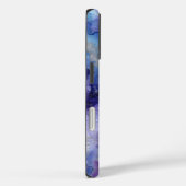 Paarse en Blauwe Galaxy Waterverf Naam Case-Mate iPhone Case (Achterkant / Rechts)