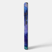 Paarse en Blauwe Galaxy Waterverf Naam Case-Mate iPhone Case (Achterkant / Links)