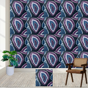 Paarse en Blauwe Geode Slice Pattern Tegel Tegeltje