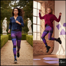 paarse en blauwe gestreepte achtergrond een gewaag leggings