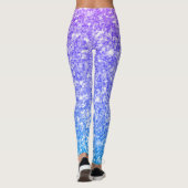 Paarse en blauwe glitter leggings (Achterkant)
