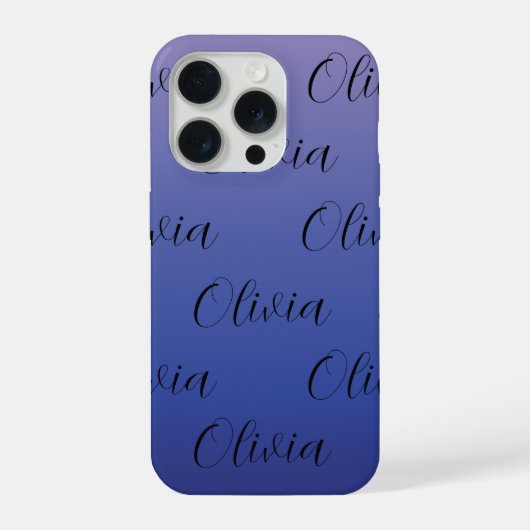 Paarse en Blauwe Gradiënt iPhone Hoesje (Achterkant)