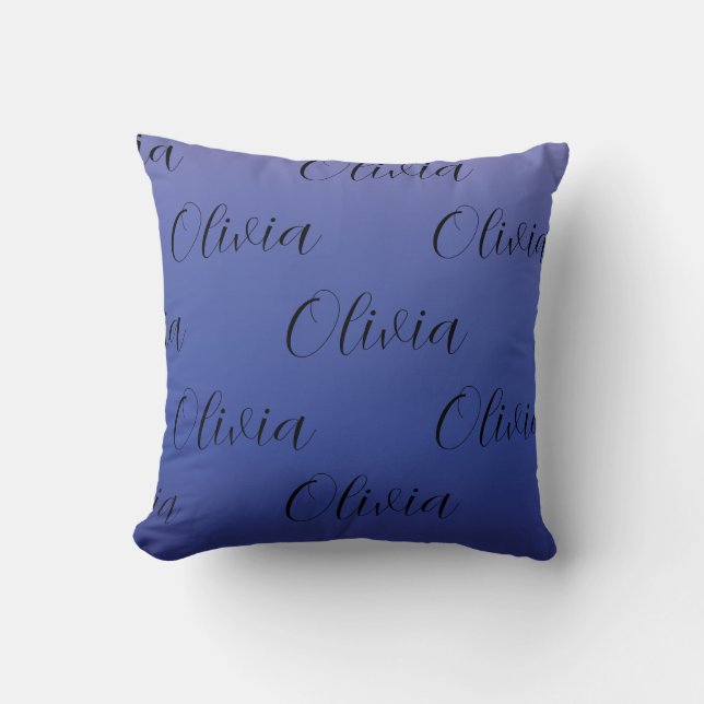 Paarse en Blauwe Gradiënt Kussen (Voorkant)