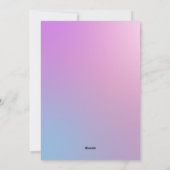 Paarse en blauwe gradiënt Pasfoto Feestdagenkaart (Achterkant)