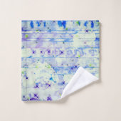 Paarse en blauwe handdoekset bad handdoek (Wasdoekje)