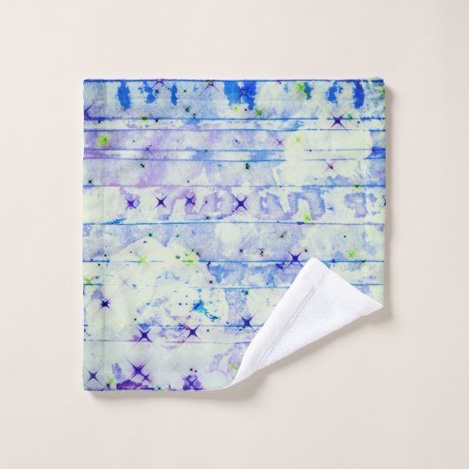 Paarse en blauwe handdoekset bad handdoek (Wasdoekje)