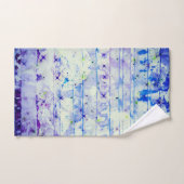 Paarse en blauwe handdoekset bad handdoek (Handdoek)