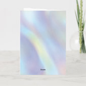 Paarse en blauwe holografische foto Afstuderen Bedankkaart (Achterkant)