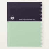 Paarse en blauwe hoofdzorg planner (Achterkant)
