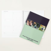 Paarse en blauwe hoofdzorg planner (Display)