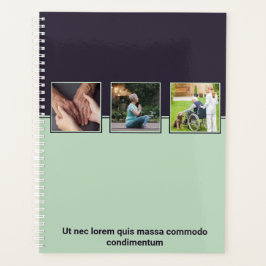 Paarse en blauwe hoofdzorg planner