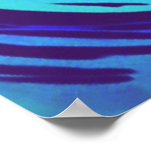 Paarse en blauwe hypnotische wervelkunst poster (Hoek)