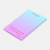 Paarse en Blauwe  Inspirerend Vrede Post-it® Notes (Schuin)