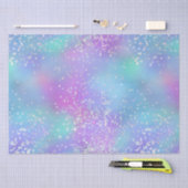 Paarse en Blauwe Iridescente Holo Verfspetters Tissuepapier (Craft)