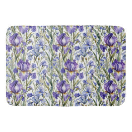Paarse en blauwe iris badmat