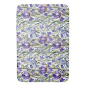 Paarse en blauwe iris badmat (Voorkant Verticaal)