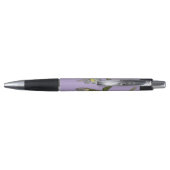 Paarse en blauwe iris Waterverf bruiloft Pen (Achterkant)