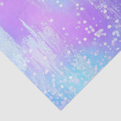 Paarse en blauwe iriserende verfstreken tissuepapier (Detail)