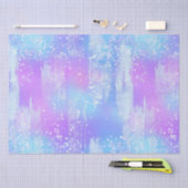 Paarse en blauwe iriserende verfstreken tissuepapier (Craft)