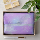 Paarse en blauwe iriserende verfstreken tissuepapier (Geschenk)