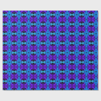 Paarse en blauwe Kaleidoscoop Fractal Patroon Cadeaupapier